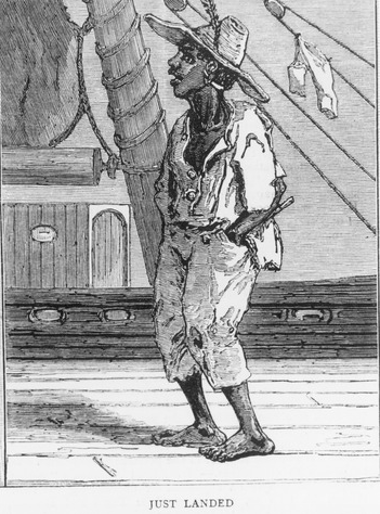 South Sea Islander sketch on boat