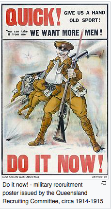 WW1 enlistment poster